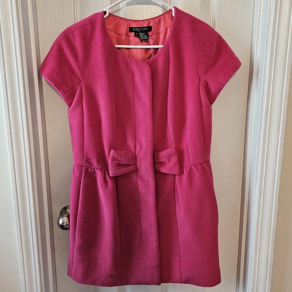 Etcetera Angora Wool Pink Coat Size 4